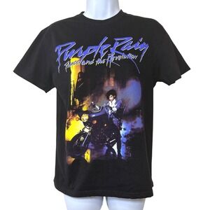Prince Purple Rain Band T Shirt Small Unisex Black Revolution Authentic Official